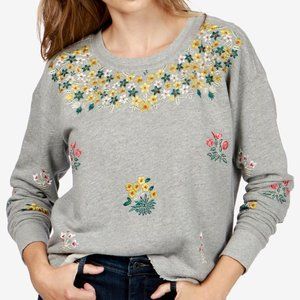 Lucky Brand Embroidered Floral Sweatshirt, 1X